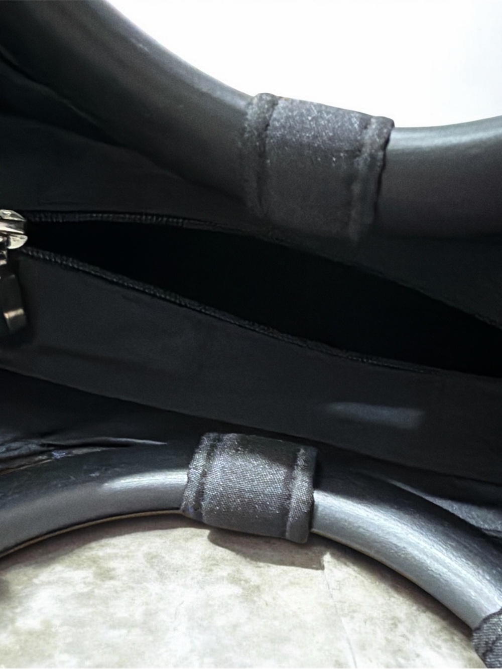 Black & Natural Woven Circle-Handle Satchel - Picture 2 of 4